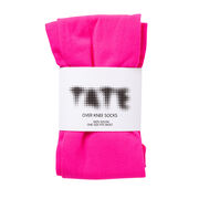 Pink over knee pop socks